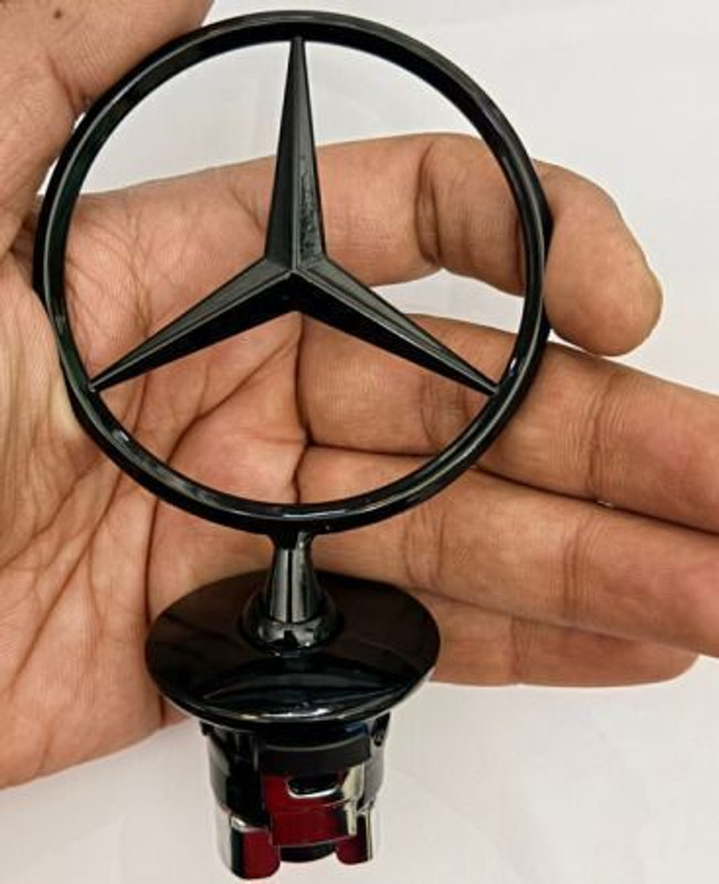 Auto MT black-Premium Star Style Car Front Bonnet Decoration Emblem Accessory Car Flywheel