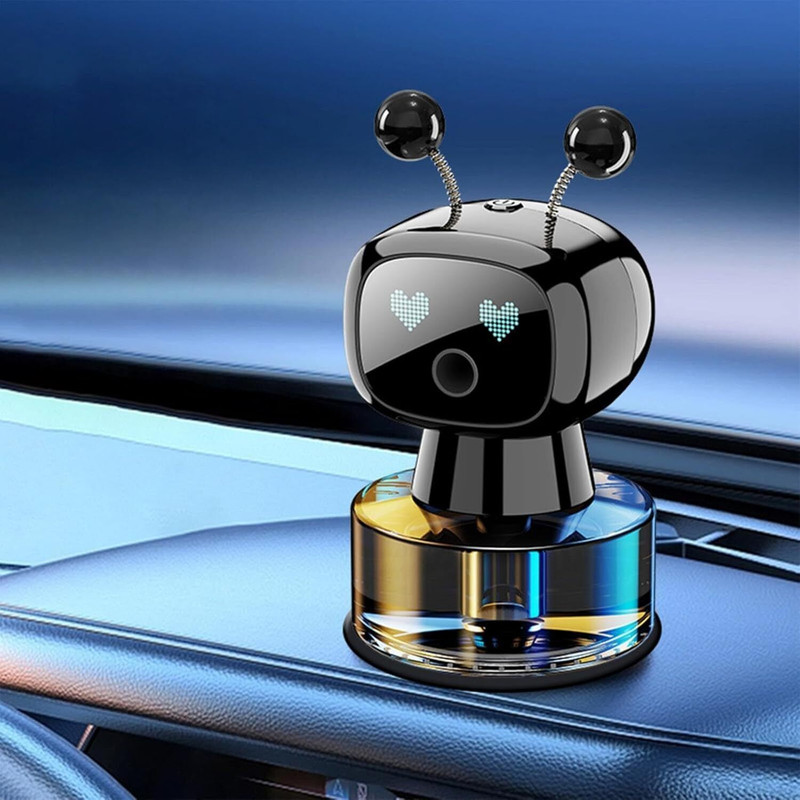 Auto MT SOLAR PERFUME ROBOT-BLACK 1PC ATTRACTIVE LOOK FOR vehicle Car Flywheel