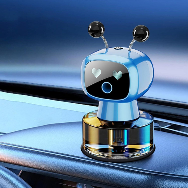 Auto MT PERFUME SOLAR ROBOT 1PC STYLISH ACCESSORY BLUE UNIVERSAL Car Flywheel