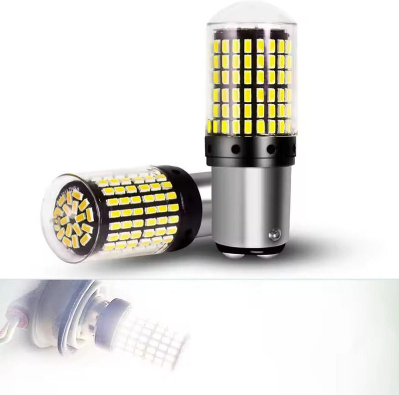 Auto MT WHITE Tail Light LED Parking Bulb 12 watts 1156 144 SMD Bulb Light 12Volt Car Flywheel