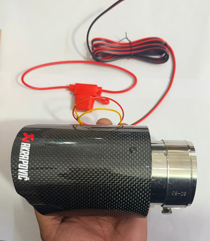 Auto MT Carbon Fiber Akrapovic LED Single Tips,Exhaust Muffler Compatible Car. Car Flywheel