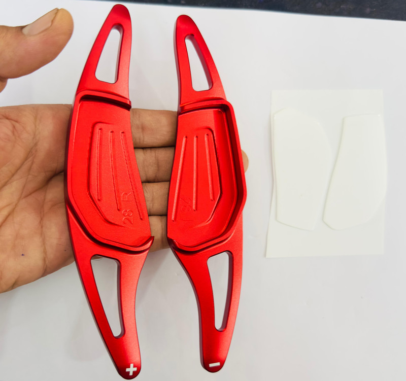 Auto MT Skoda RED Paddle,Shifter CNC Aluminium Alloy Metal Paddle Shifter Car Car Flywheel