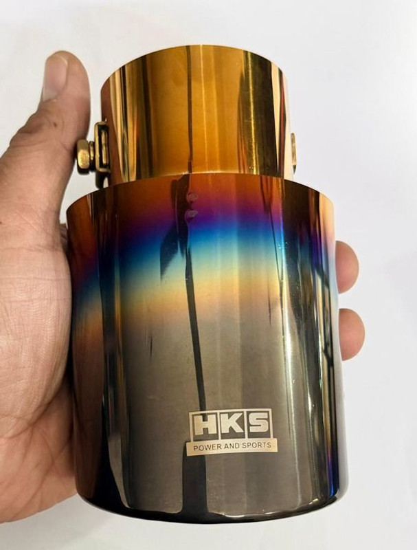 Auto MT 1PC HKS SINGLE ROUND TIP BLACK Stainless STEEL Silencer Tip Car Exhaust. Car Flywheel