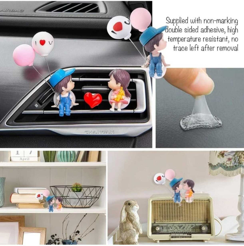 Auto MT Cartoon Car Dashboard Accessories Cute Love Couples Universal' Car Flywheel