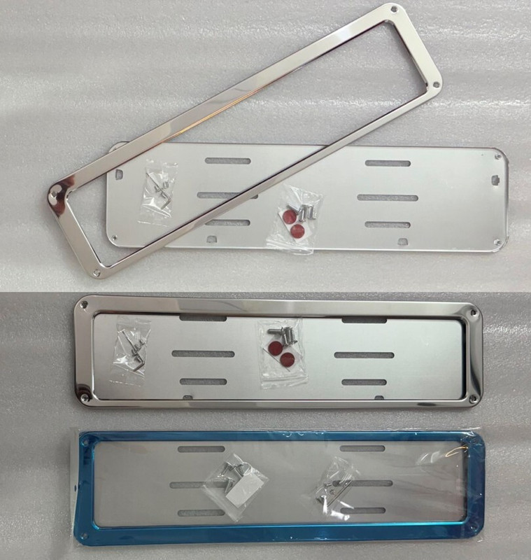 Auto MT Chrome-metal Car Number Plate Holder Racing License Frame Universal Kit. Car Flywheel