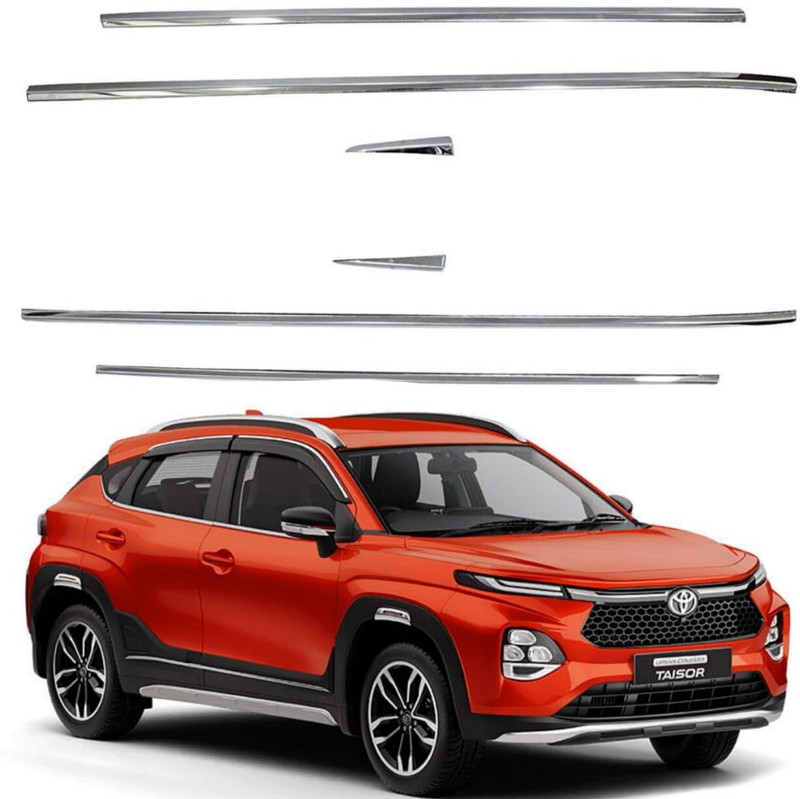 Ds enterprise Lower Window Garnish Chrome for Toyota Taisor All Models - Chrome Color Chrome Toyota NA Side Garnish