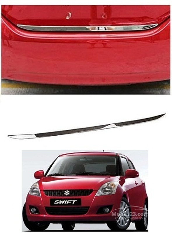SLSHILPA Chrome Dicky Garnish Compatible with Maruti Suzuki Swift 2013 Chrome Maruti Swift Rear Garnish