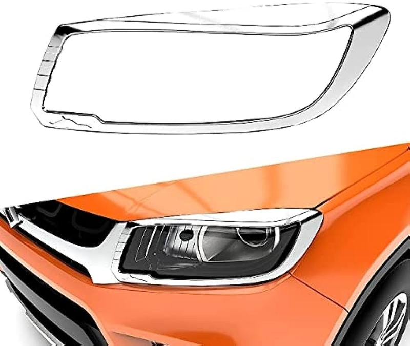 AutoZone Head Light Chrome Garnish Cover Suitable with Suzuki Vitara Brezza (2015-2019) Chrome Maruti Vitara Brezza LXI Petrol Rear Garnish