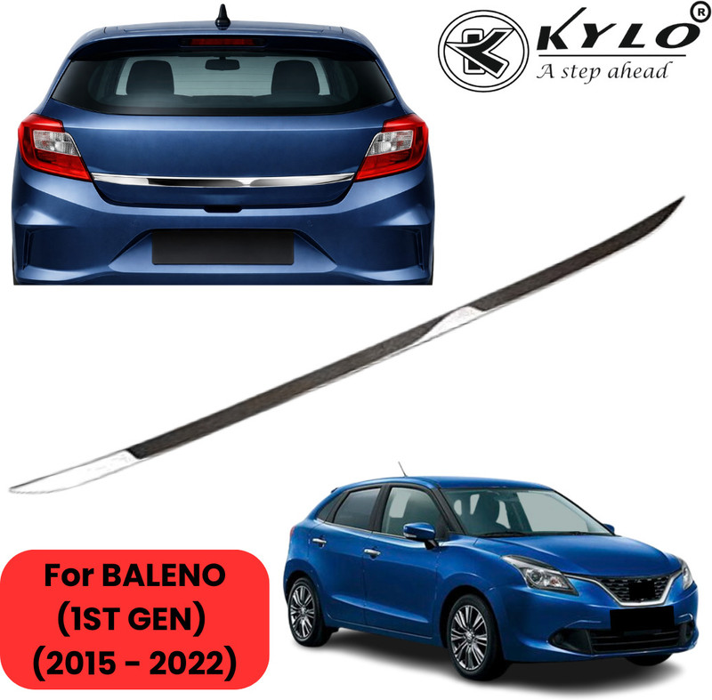 KYLO Chrome Trunk Dicky Garnish for BALENO(2015-2022)| Dicky Rear Boot Patti Chrome Maruti Baleno 2015 Rear Garnish