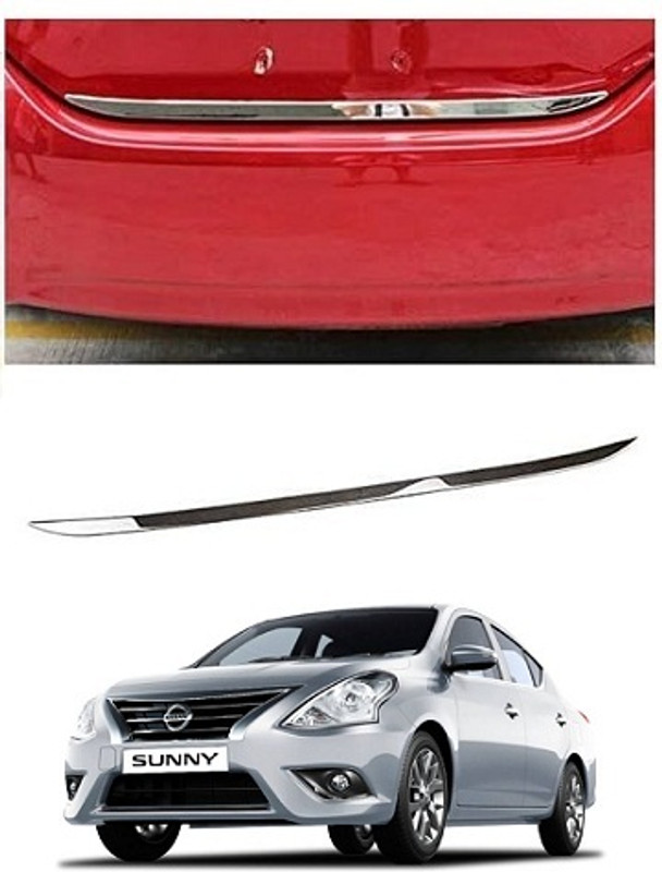 SLSHILPA Chrome Dicky Garnish Compatible with Nissan Sunny Chrome Nissan Sunny Rear Garnish