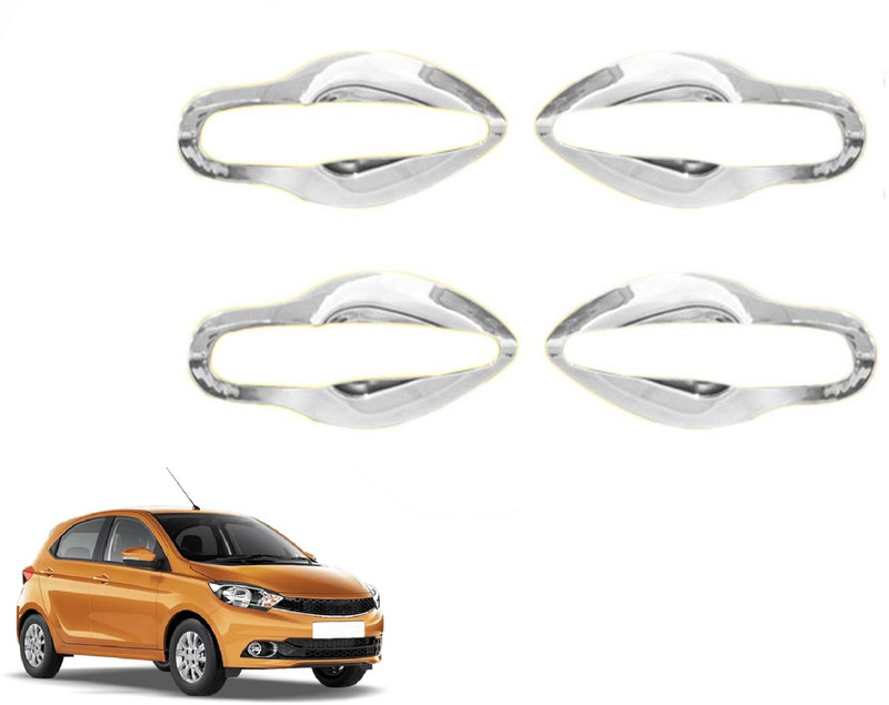 Lamkoti Car chrome silver plated door finger garnish cover for Chrome Tata Tiago Side Garnish