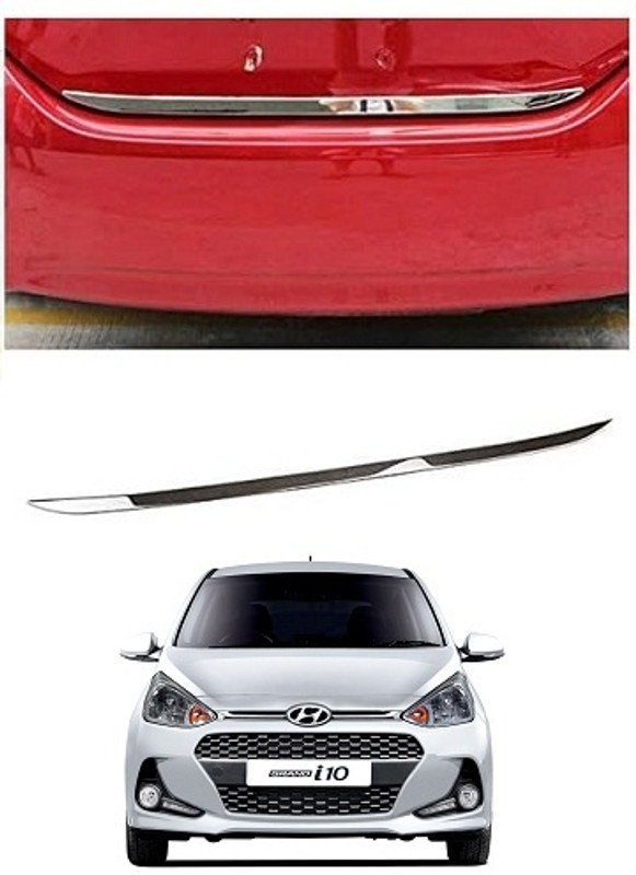 SLSHILPA Chrome Dicky Garnish Compatible with Hyundai Grand i10 New Chrome Hyundai Grand i10 Rear Garnish