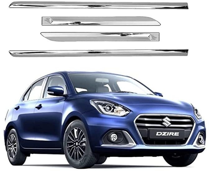 CARSHADE Full chrome side beading Moulding Compatible for All model Chrome Maruti Swift Dzire, Swift Dzire ZDI Side Garnish