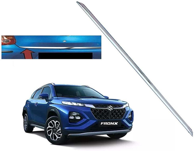 Auto E-Shopping ABS Plastic Chrome Diggi Garnish Patti Dicky Rear Boot Trunk Guard Fronx Glossy, Chrome Maruti NA Rear Garnish