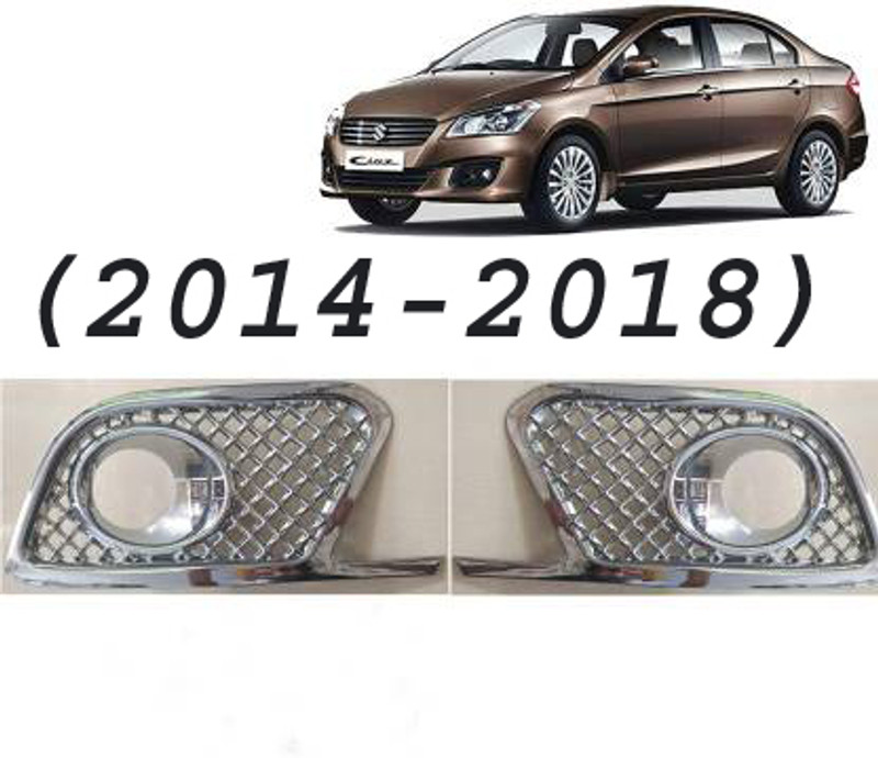 Bubu Car silver Plated chrome Fog light cover for Maruti Ciaz car Chrome Maruti Ciaz Front Garnish