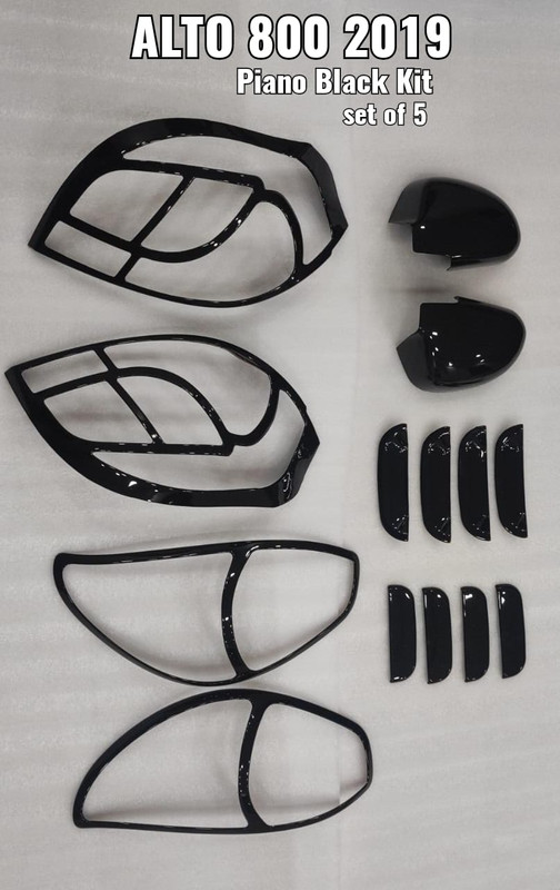 Autxin Exterior Chrome Accessories Combo Kit for Black Combo Kit for ALTO 800 Chrome Maruti Alto 800 Side Garnish