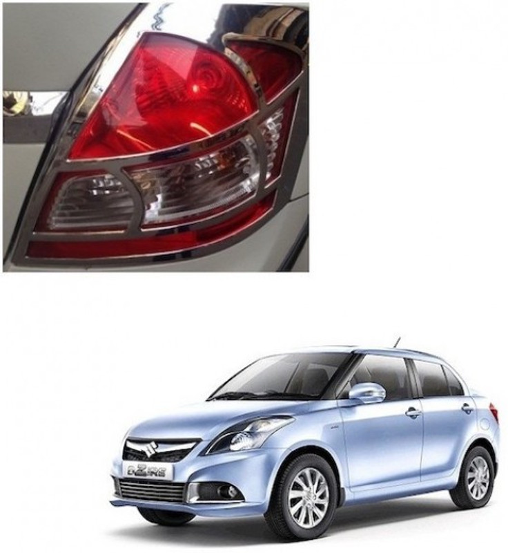 Amabu Car Silver plated chrome Tail light cover for Maruti Swift Dzire (2008 to 2012) Chrome Maruti Swift Dzire Rear Garnish