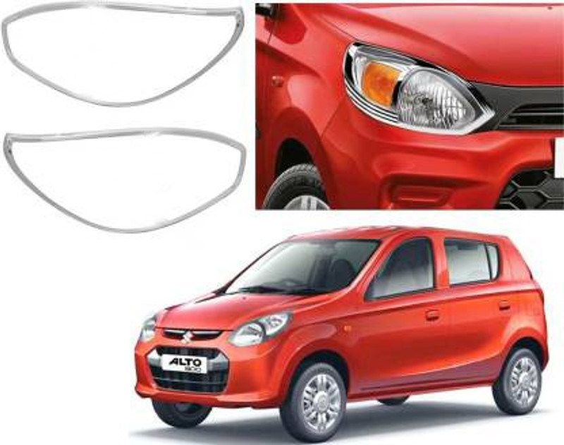 Amabu Car silver Plated Chrome Headlight cover For Maruti Alto (2019 Onward) Chrome Maruti Alto 800 Front Garnish