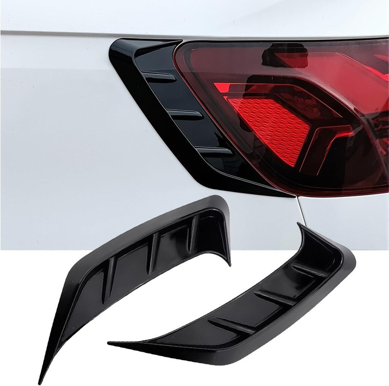 STHIRA Car Headlight Trim Sticker Black Chrome NA A3 35 TDI Technology Front Garnish