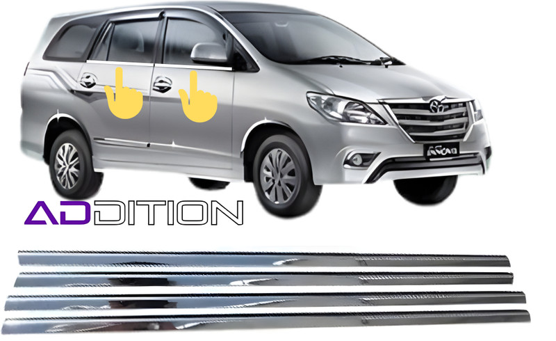 Addition OLD INNOVA LOWER WINDOW GARNISH 4 PIECE Chrome Toyota Innova Side Garnish