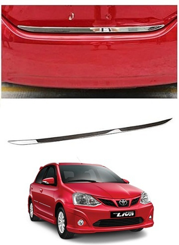 SLSHILPA Chrome Dicky Garnish Compatible with Toyota Etios Liva Chrome Toyota Etios Liva Rear Garnish