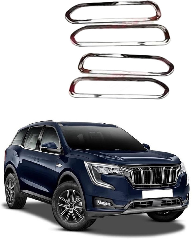 Lamkoti Car chrome door handle finger guatrd cover for X-UV 700 Chrome MAHINDRA XUV Side Garnish