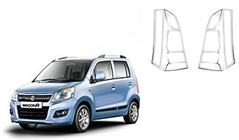 Autxin Car Silver Plated chrome tail light cover for Maruti WagonR (2011-2018) Chrome Maruti WagonR Front Garnish