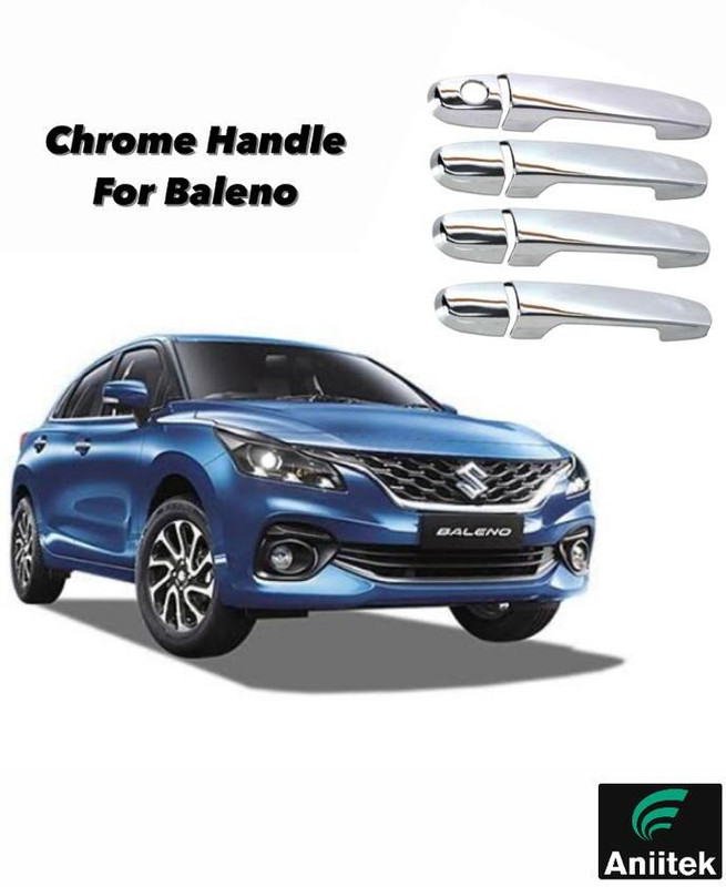 ANiiTEK FULL Chrome Door Grab Handle Car Cover Baleno Chrome Chrome Maruti Baleno Side Garnish