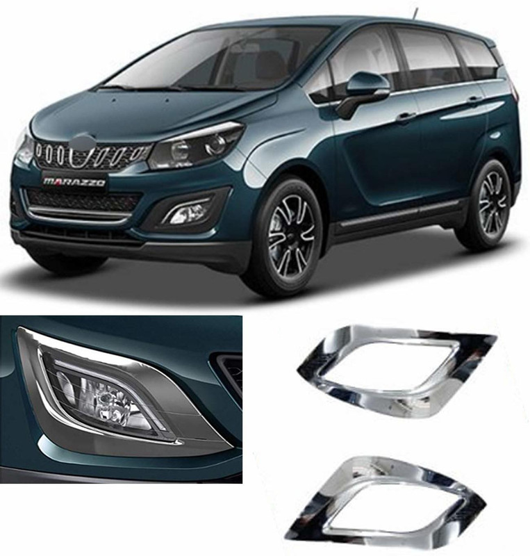 Bubu Car silver plated chrome fog lamp cover for Mahindra Marazoo car for all model Chrome MAHINDRA Marazzo M2 Diesel Front Garnish