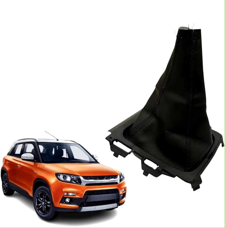 KDTRD Gear Lever Cover for Car| Gear Collar Compatible with BREZZA (2016-2019) Car Gear Lever(Black)