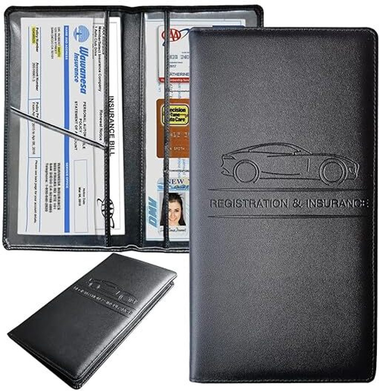 Amirate Car Document Holder - 1 Car Glove Box(Black)