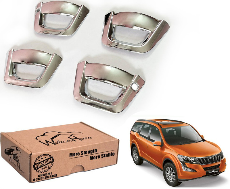 WolkomHome Chrome Door Handle Cover with Free Extra dual side Tape XUV 500 2015 2019 Car Grab Handle Cover