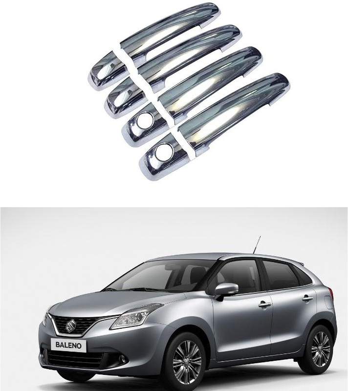 Uneestore Chrome Door Handle COVER With Sensor for Baleno 2015-2020 Car Grab Handle Cover