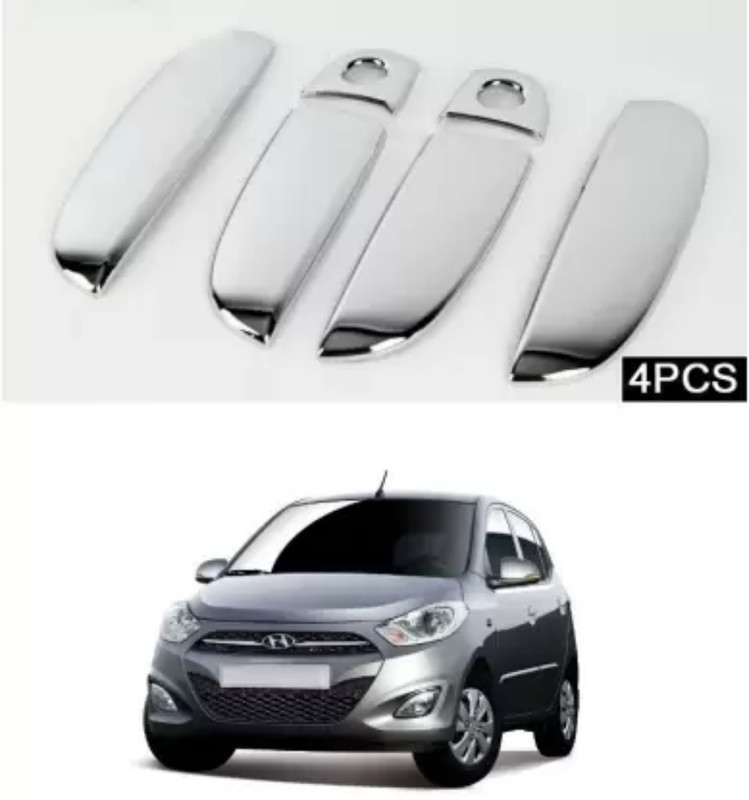 DIGICLIMBER Car silver Plated chrome door handle catch cover for Hyundai i10 Car Grab Handle Cover
