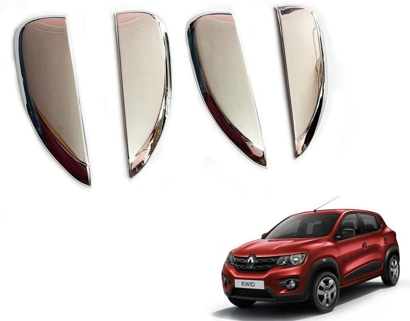 Lamkoti Car silver chrome door handle catch cover for renault kwid car all model cars Car Grab Handle Cover