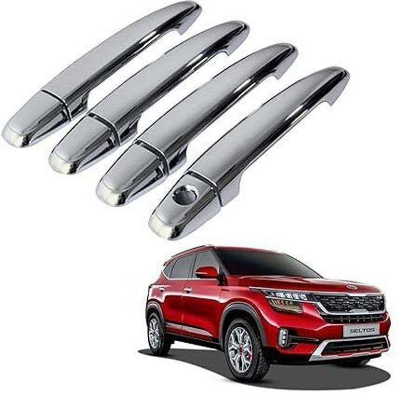 Uneestore Chrome Door Handle COVER for Kia Seltos 2019-2022 Car Grab Handle Cover