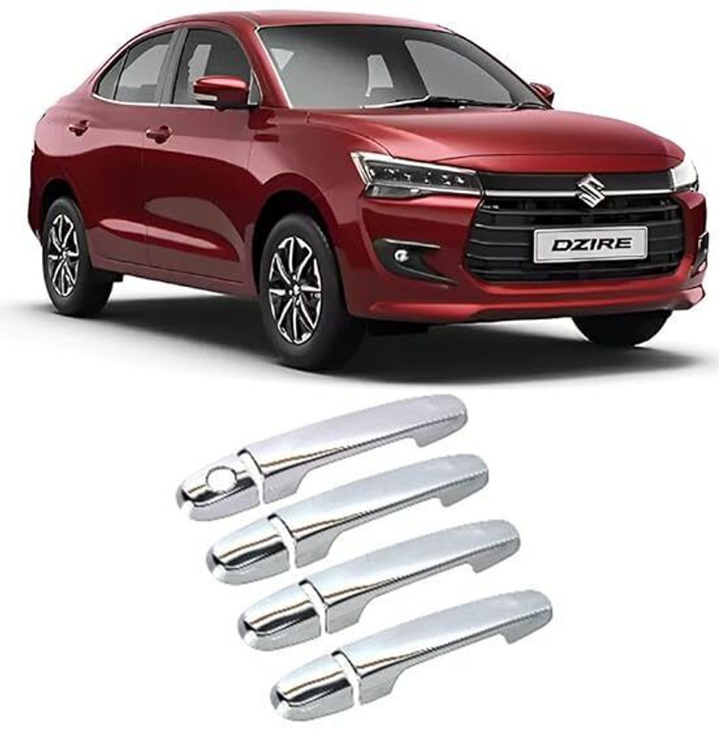 Uneestore Chrome Door Handle COVER for dzire 2024 onwards Car Grab Handle Cover