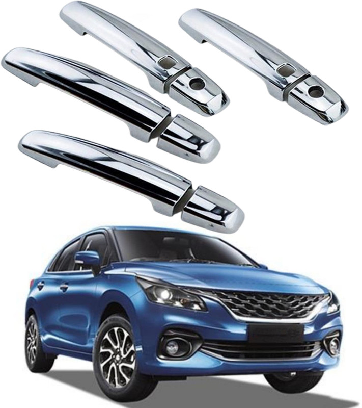 Lamkoti Car chrome door sensor handle cover for Bale-no 2022 onward Car Grab Handle Cover