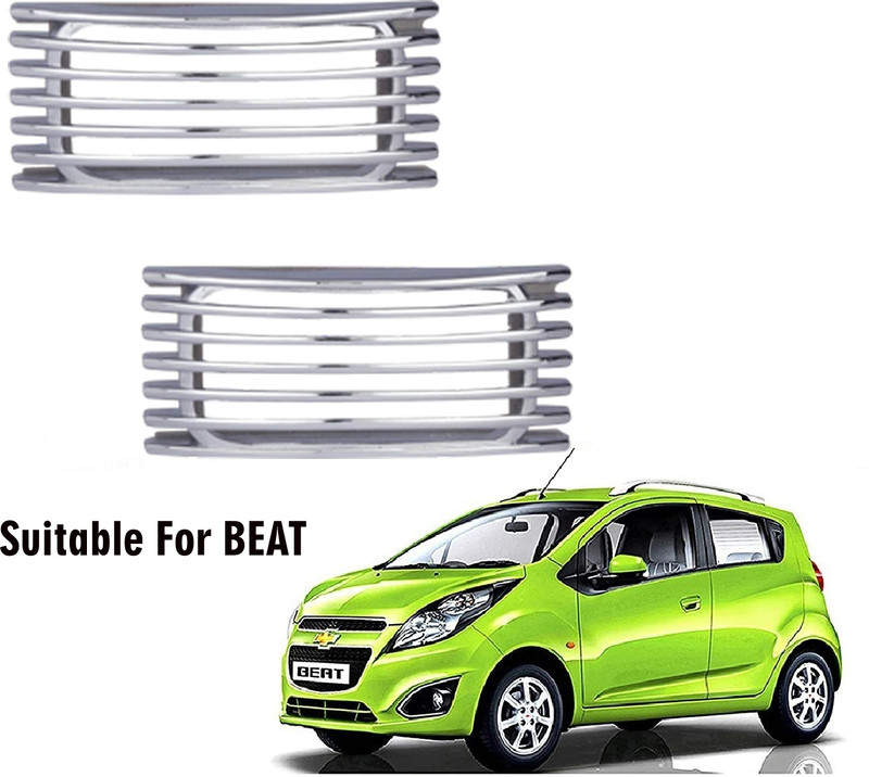 Shubh Auto Pack of 2 Side_Indicator_Guard_Cover_0064 Standard Chrome indicator Jaali_0064 Car Grill Cover(Plastic Chevrolet Beat)