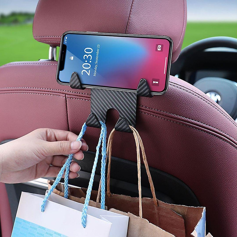 FAVHOME Car Seat Headrest Hooks Purse Handbag Umbrellas Coats Bags & Pack Of 2 Pieces Car Multi Pocket(1 L)