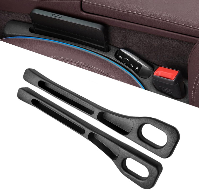 WAKTORO Universal 2Pcs Car Seat Gap Filler Organizer Car Side Seat Catcher(0 L)