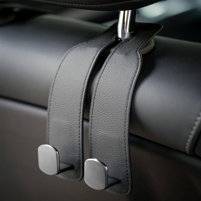 JHR Store Leather Car Seat Headrest Hook | Universal Car Purse & Bag Holder(1 PCS) Car Side Seat Catcher(80 L)