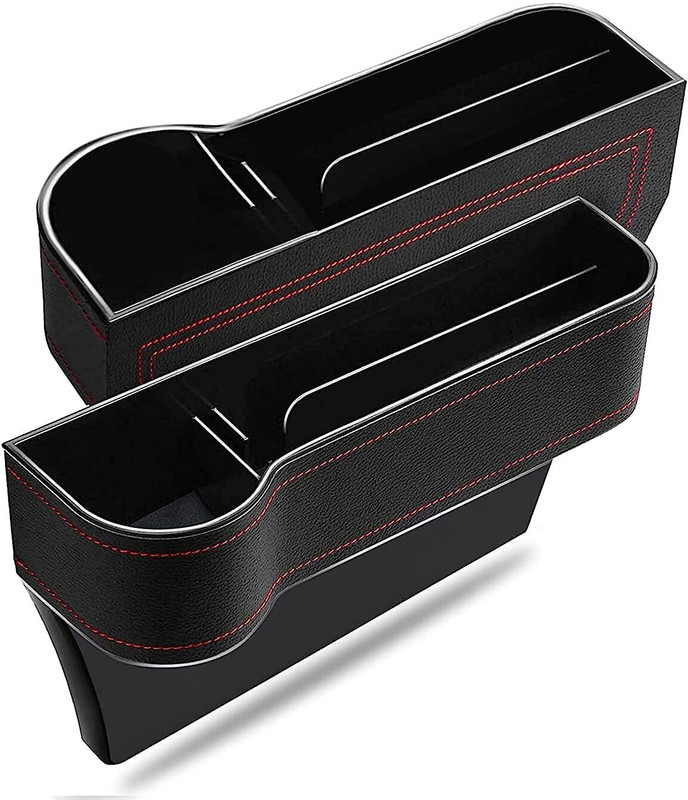 Agyvvt Seat Gap Filler Organizer,Car Interior Accessories, Side Organizer Bottle Holder Carabiner(Black)