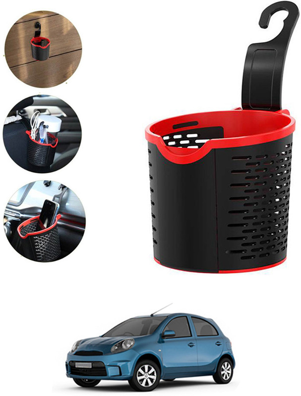MATIES Universal Fit Perfect 3R Convenient Basket/Trash Bin For Vehicle -186 Car Storage Bag & Bin(1 L)