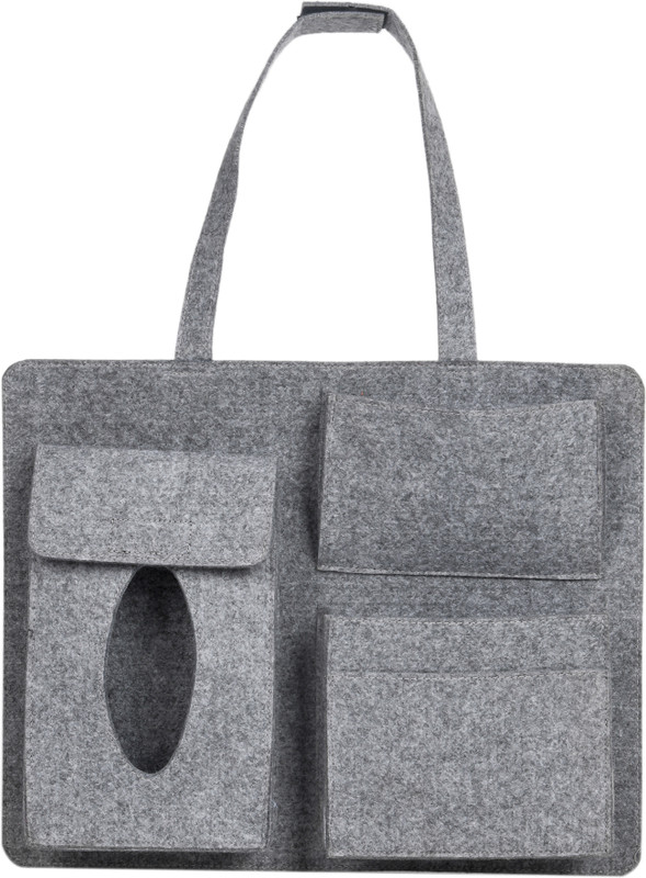 OON Car Back Seat Organizer Bag-Light Grey Multi Pocket Felt Car Storage Bag(1 L)