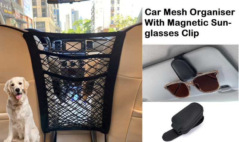 BBBIKINI car mesh Organizer car mid net Between car Front Seats car Storage Accessories Car Storage Bag(0 L)