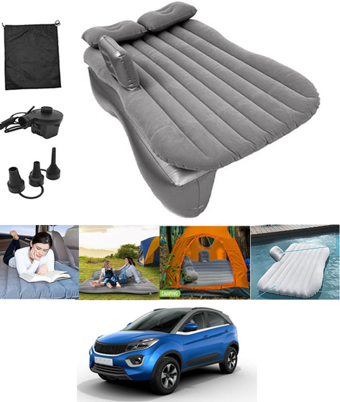 MATIES Inflatable Car Silver Bed Mattress Multi-Functional With Air Pump 195 Car Inflatable Bed(Universal For Car)