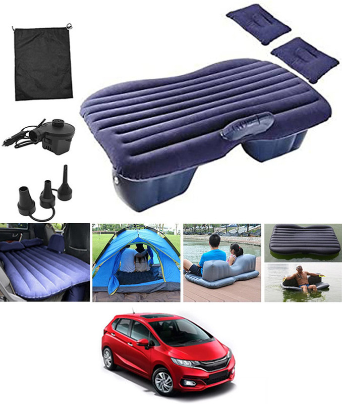 RKPSP Blue Inflatable Car Bed Travel Car,Camping,Swimming-Jazz Honda 2020 Waterproof & Premium Finish Car Inflatable Bed(Jazz)