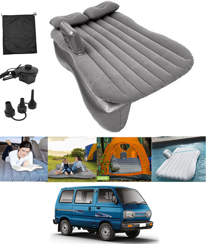 MSNP Car Inflatable Silver Bed Mattress With Pump For Omnimaruti Suzuki2004 Car Travel Sleeping Back Seat Comfortable Multipurpose Outdoor Camping 199 Car Inflatable Bed(Omni)