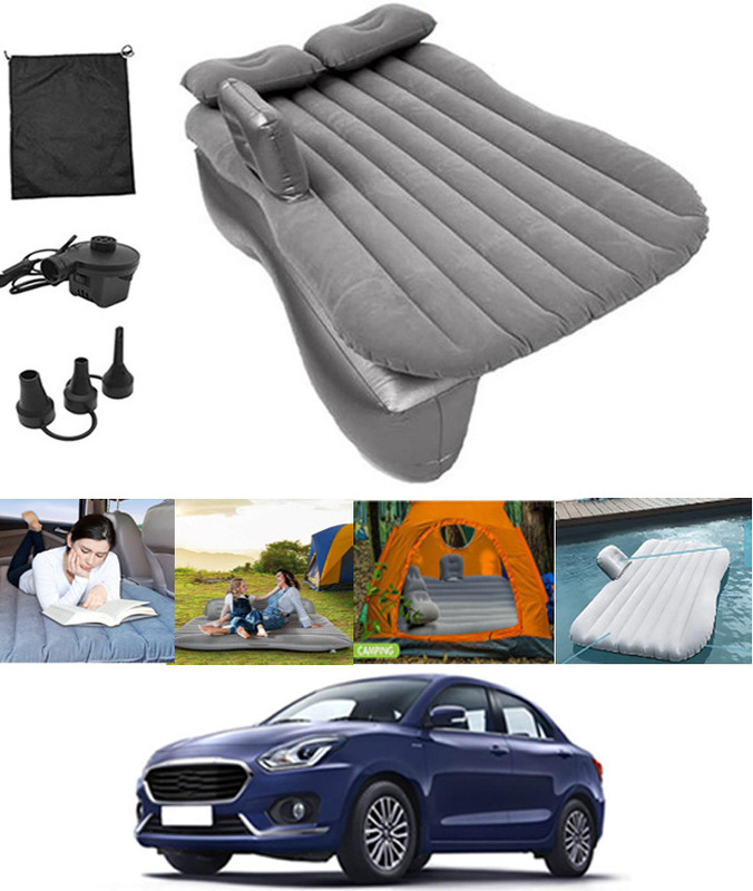 RKPSP Silver Car Travel Inflatable Bed,Camping,Swimming-Swift Dzire-2017 Waterproof & Premium Finish Car Inflatable Bed(Swift Dzire)